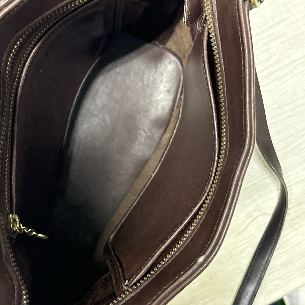 Vintage COACH Tribeca 9098 Brown Leather Tote USA Hangtag Shoulder Bag - Picture 16 of 16